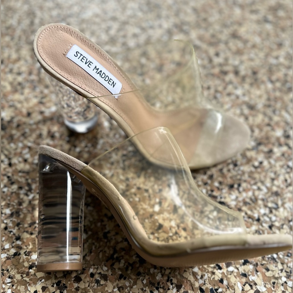 New without box clear heels from Steve Madden size 7